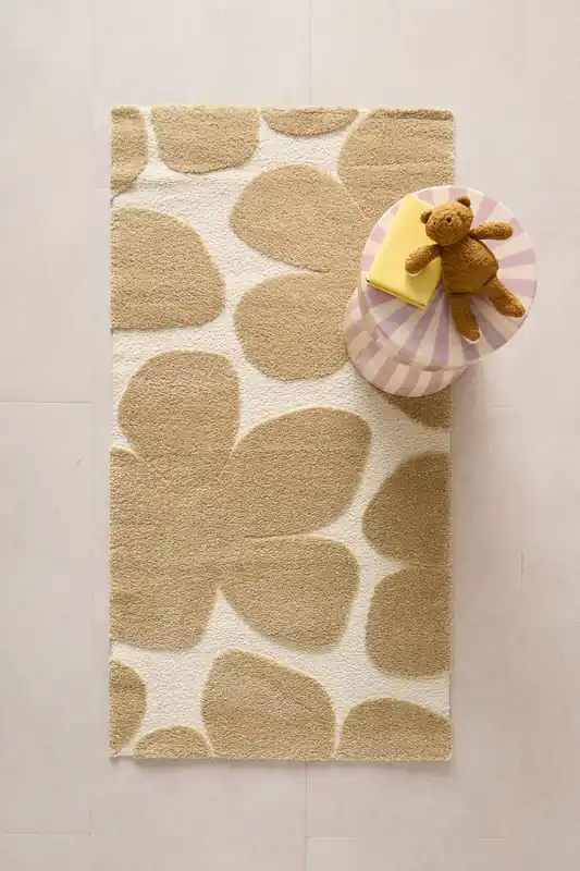 Direct Verzonden NOUS Kids kindervloerkleed beige/off white (150x80cm)