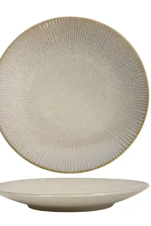 Cookinglife Ontbijtborden / Dessertborden Coastal Lines Ocean Beige ø 21 cm - 6 Stuks Goedkoop
