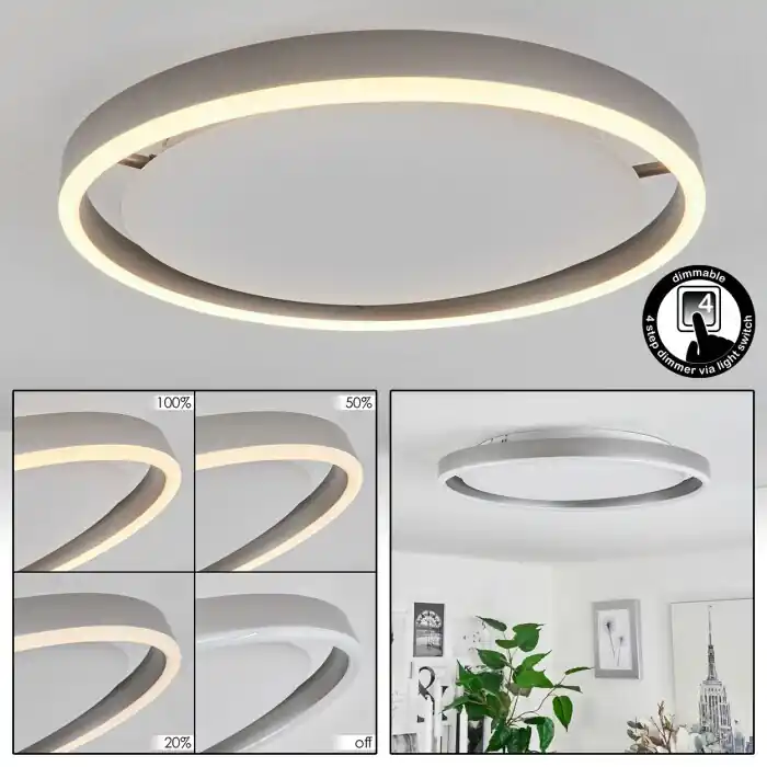 Barril Plafondlamp LED Aluminium, 1-licht Superprijs