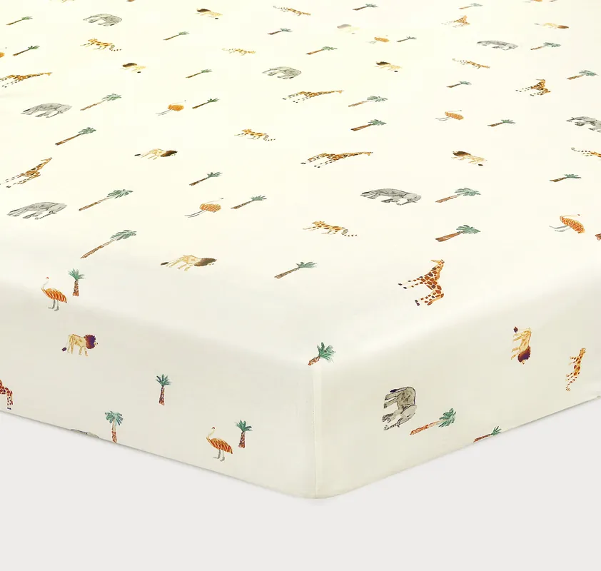 NOUS Kids katoenen hoeslaken wieg (80x40 cm) - ecru Superprijs