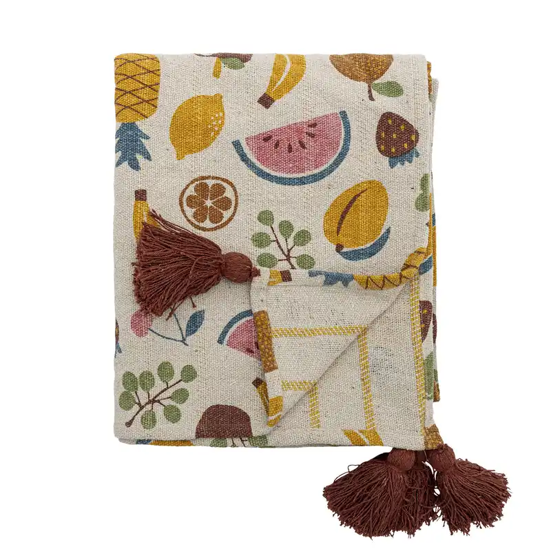 Fabrieksprijs Bloomingville Mini plaid Fruitta (160x130 cm)