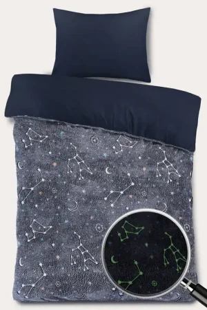 W velours glow in the dark dekbedovertrek (120x150 cm) Express Levering
