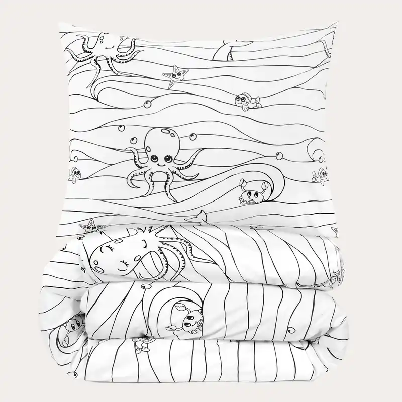 NOUS Kids katoenen dekbedovertrek kinderbed (120x150 cm) Direct Verzonden
