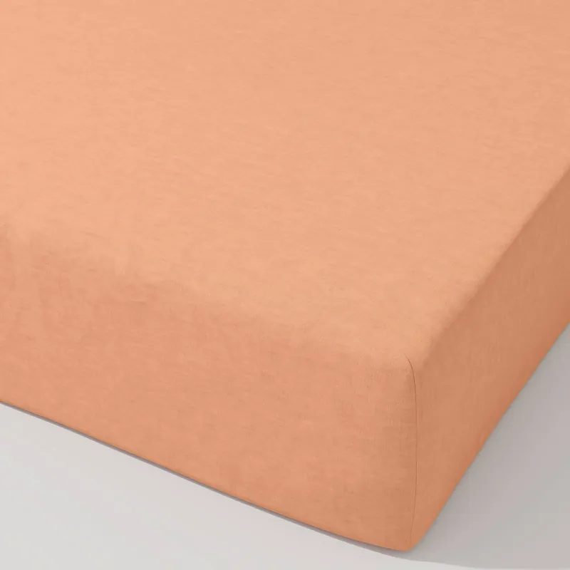 W katoenen kinder hoeslaken (120x60 cm) - oranje Must-Have