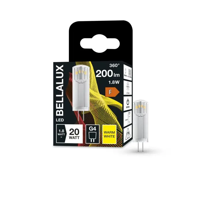 Merkproduct BELLALUX® LED G4 1,8 Watt 2700 Kelvin 200 Lumen