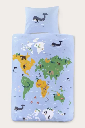 Seizoensaanbieding NOUS Kids katoenen dekbedovertrek 1 persoons (140x200 cm)