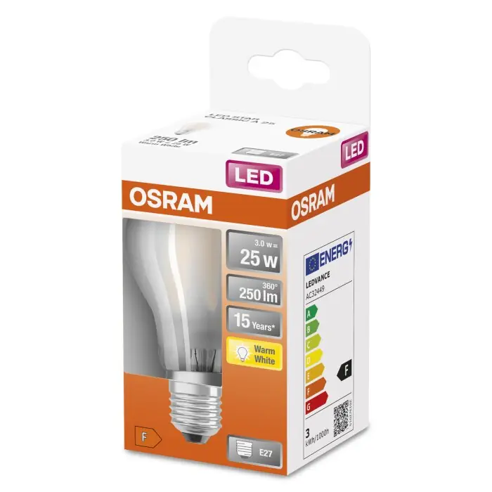 Bestel Nu OSRAM LED Retrofit E27 2,5 Watt 2700 Kelvin 250 Lumen