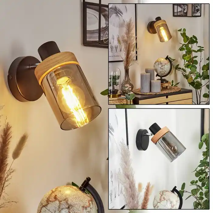 Direct Verzonden Azinhalinho Muurlamp Chroom, Zwart, 1-licht