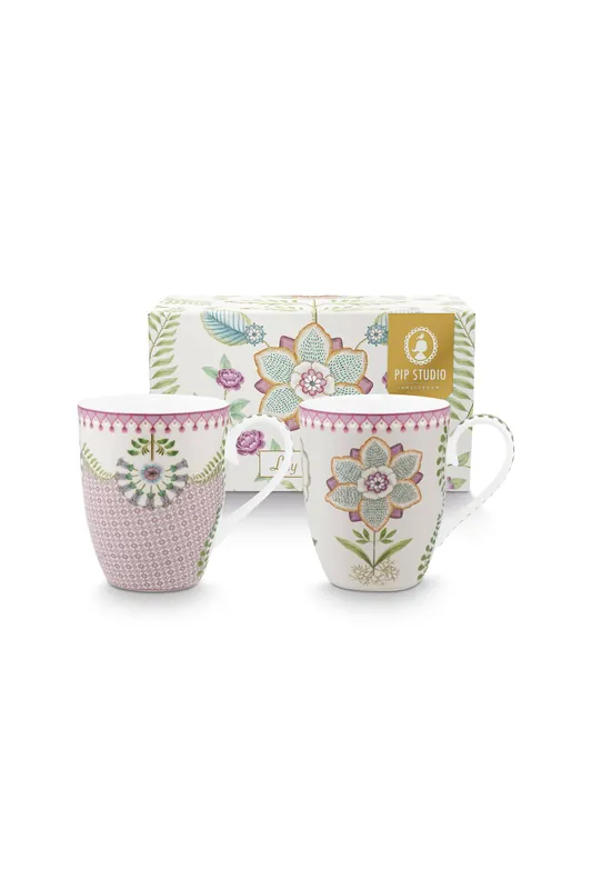 Beperkte Voorraad Pip Studio Lily & Lotus mok (Ø9 cm) (350 ml) (set van 2)