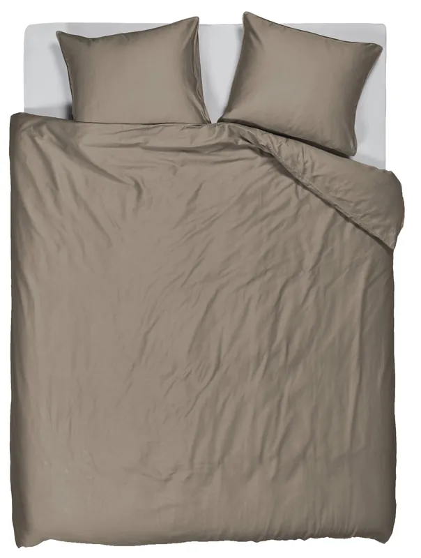 Beperkte Voorraad Studio LIVIT lyocell satijn dekbedovertrek 2-persoons taupe (200x220 cm)