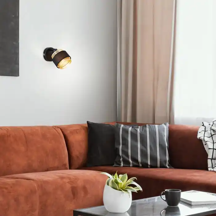 Brilliant Grove Muurlamp Zwart, 1-licht Seizoensaanbieding