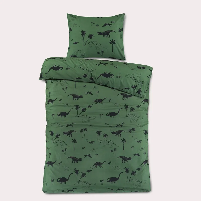 Premium NOUS Kids katoenen dekbedovertrek 1 persoons dino (140x200 cm)