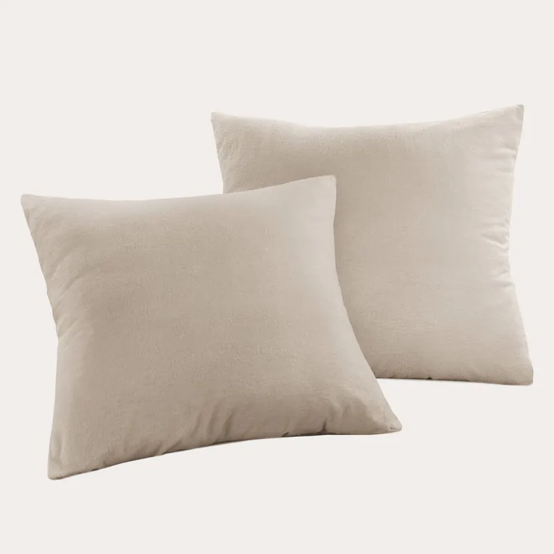 NOUS Living flanellen kussensloop - beige Must-Have