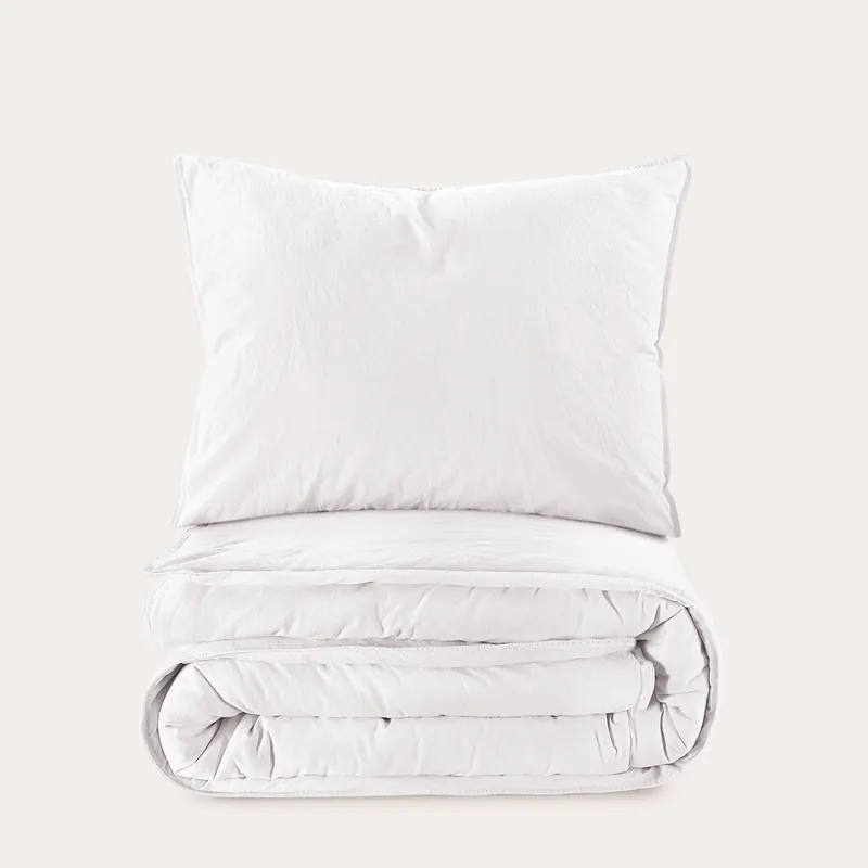 Beperkt Aanbod NOUS Living stone washed katoenen dekbedovertrek 1 persoons (140x220 cm)