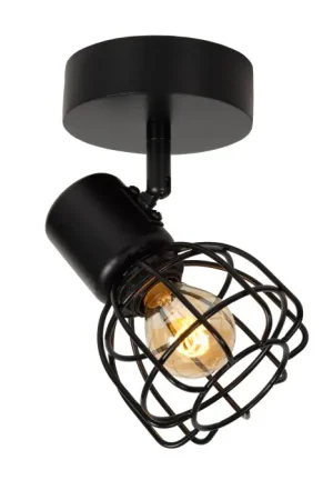 Lucide FILOX Muurlamp Zwart, 1-licht Superprijs