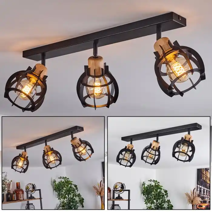 Fabrieksprijs Dandin Plafondlamp Zwart, 3-lichts