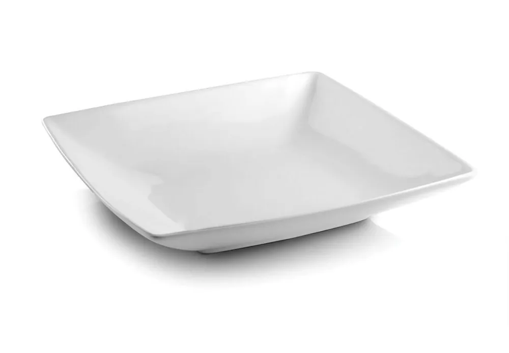 Flitsaanbieding BonBistro Diepe Borden / Pastaborden Yong Squito 22 x 22 cm - Wit - 3 stuks