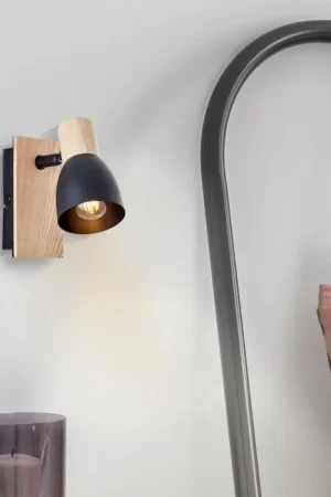 Brilliant Daintree Muurlamp Natuurlijke kleuren, Zwart, 1-licht Gecertificeerd