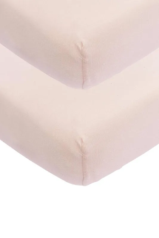 Beperkt Aanbod Meyco katoenen jersey juniorbed hoeslaken 70x140/150 cm - Soft Pink (set van 2)