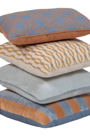 Exclusieve Aanbieding WOOOD Lira kussenset (set van 4) (50x50x10 cm)