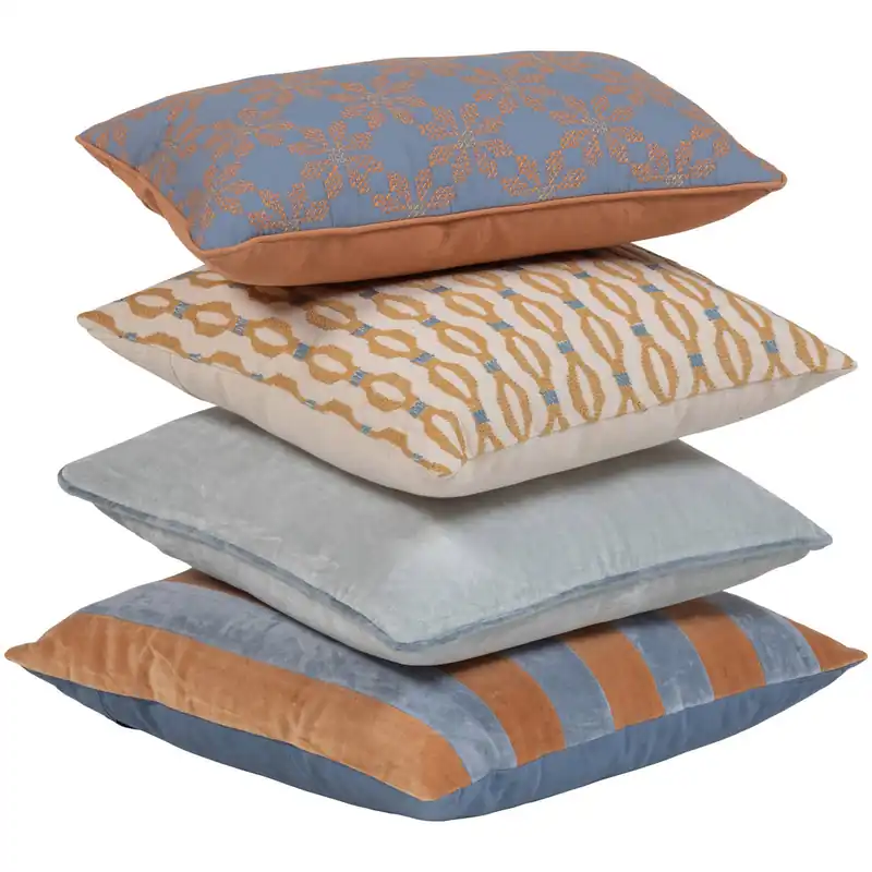Exclusieve Aanbieding WOOOD Lira kussenset (set van 4) (50x50x10 cm)