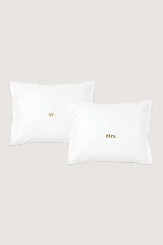 Finale Uitverkoop Zusss kussenslopen Mr & Mrs (set van 2)