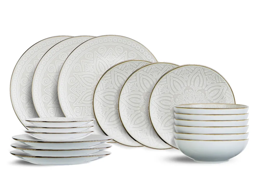 Betrouwbaar Cosy & Trendy Serviesset Murano 18-delig / 6 personen - 6 dinerborden, 6 ontbijtborden en 6 diepe borden