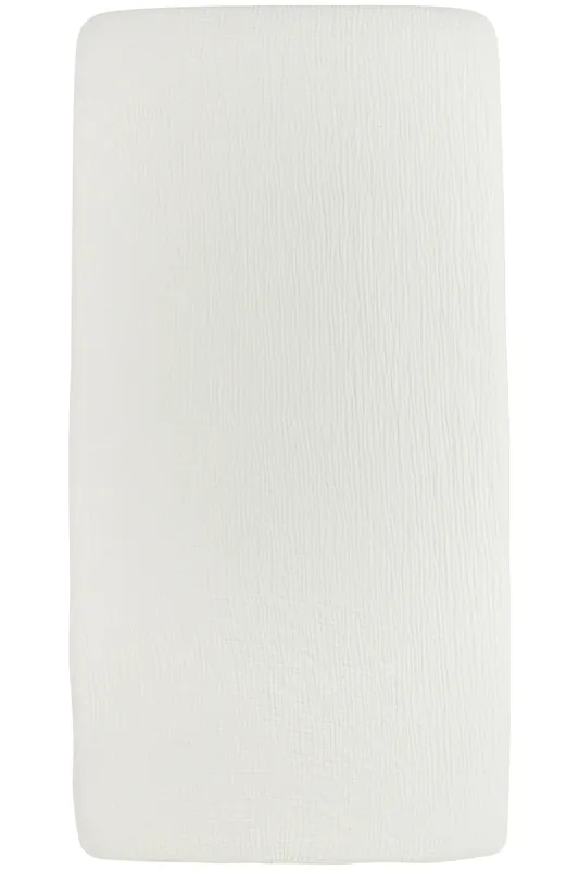 Meyco hoeslaken ledikant pre-washed hydrofiel offwhite 60x120cm Speciale Aanbieding