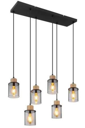 Weekendaanbieding Globo REID Hanger Zwart, 6-lichts