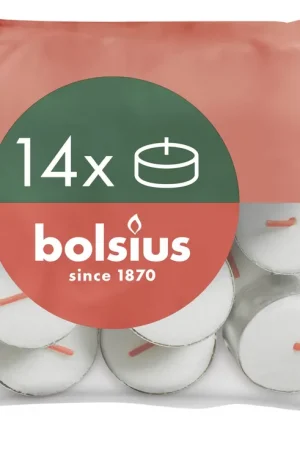 Lage Kosten Bolsius waxinelichtjes maxi (10 branduren) (zak van 14)