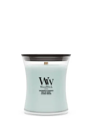 WoodWick geurkaars Sagewood & Seagrass - Medium Goedkoop