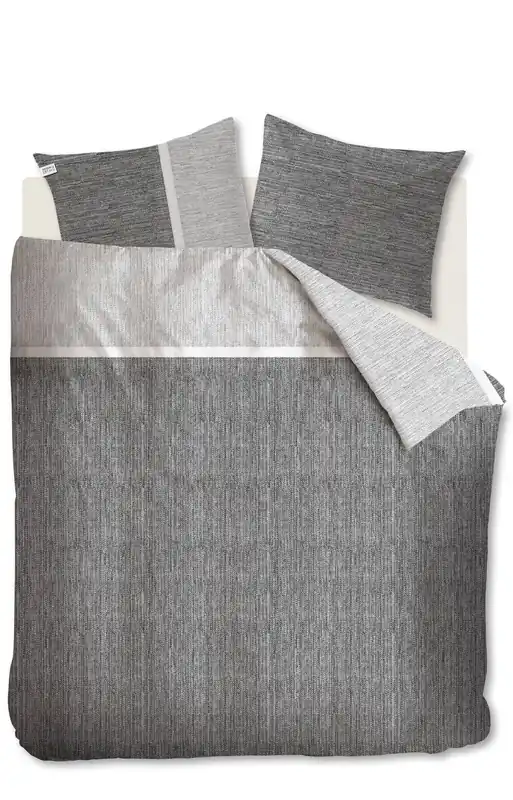 Express Levering Riviera Maison Amsterdam Loft katoenen 1-persoons dekbedovertrek 140x220 cm - grijs