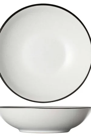 Cosy & Trendy Diepe Borden / Pastaborden Speckle Wit ø 20 cm - 6 stuks Must-Have
