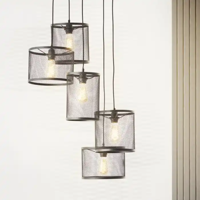 Brilliant Maze Hanglamp Zwart, 5-lichts Nieuw