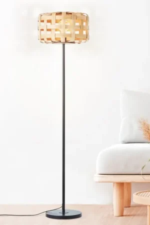 Actieprijs Brilliant Woodline Staande lamp Zwart, 1-licht