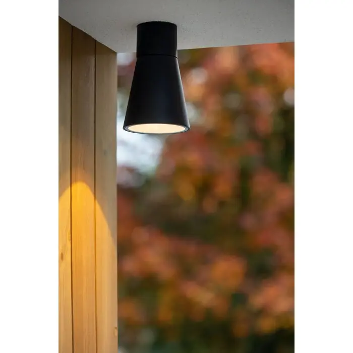 Flitsaanbieding Lucide DERBY Buitenshuis plafond verlichting LED Zwart, 1-licht