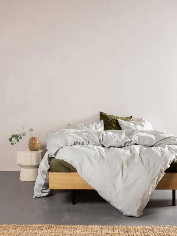 Weekendaanbieding Essenza katoenen 2-persoons dekbedovertrek 200x200 cm - mosgroen