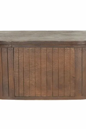 Giga Meubel Nachtkastje Merel - Zwevend Donkerbruin Hout - 55x35x26cm Nieuw