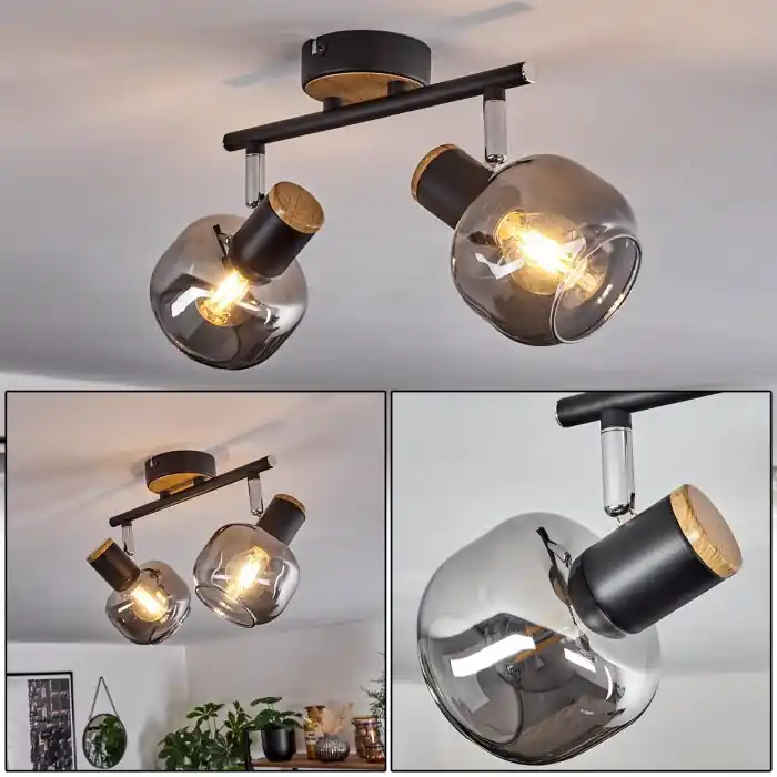 Lexington Plafondlamp Zwart, 2-lichts Aanbieding