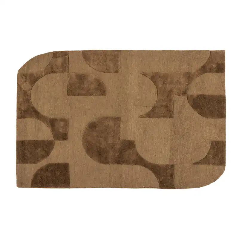 WOOOD Livo vloerkleed viscose/wol bruin (170x240 cm) Betrouwbaar