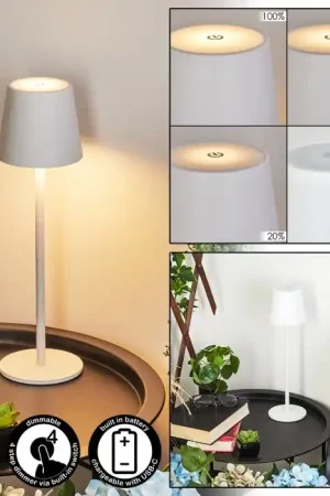 Beperkte Voorraad Allen Tafellamp voor buiten LED Wit, 1-licht