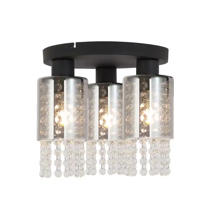 Op = Op Globo BACKEY Plafondlamp Zwart, 3-lichts