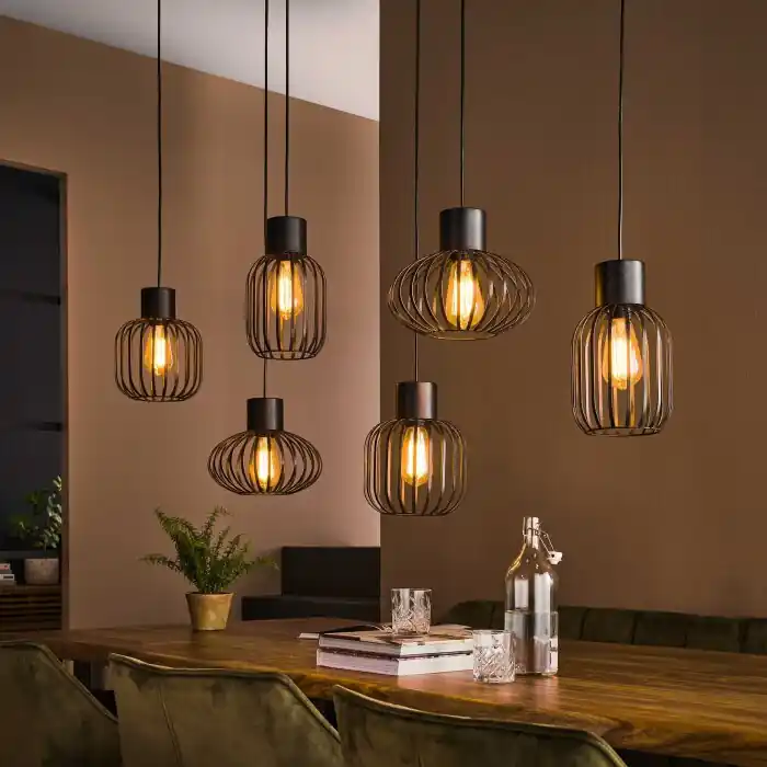 Lalora Hanglamp Antraciet, 6-lichts Nu Kopen
