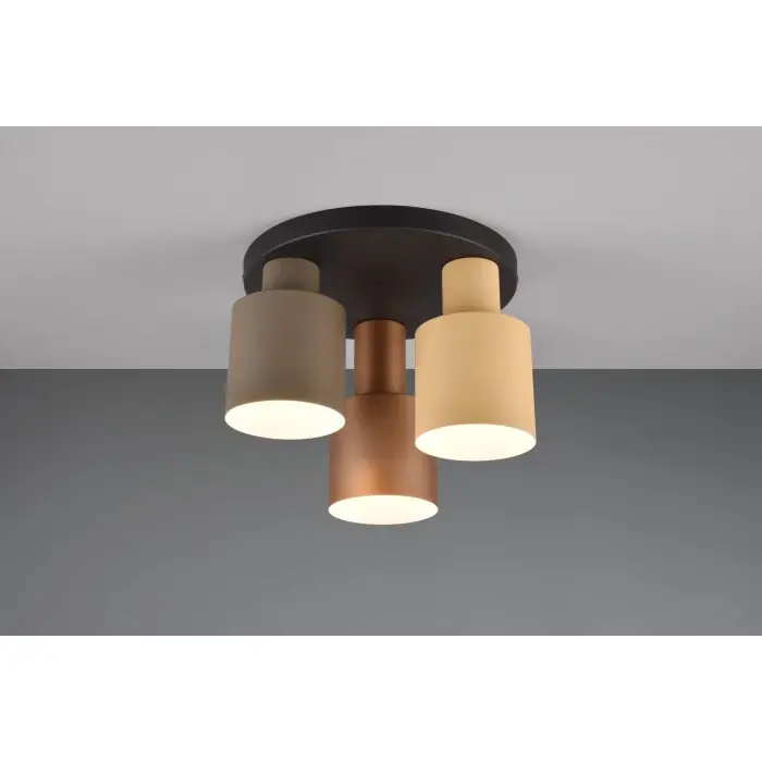 Veilige Betaling Trio AGUDO Plafondlamp Zwart, 3-lichts