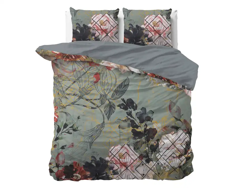 Sleeptime 2-persoons dekbedovertrek 200x220 cm - groen Shop Nu