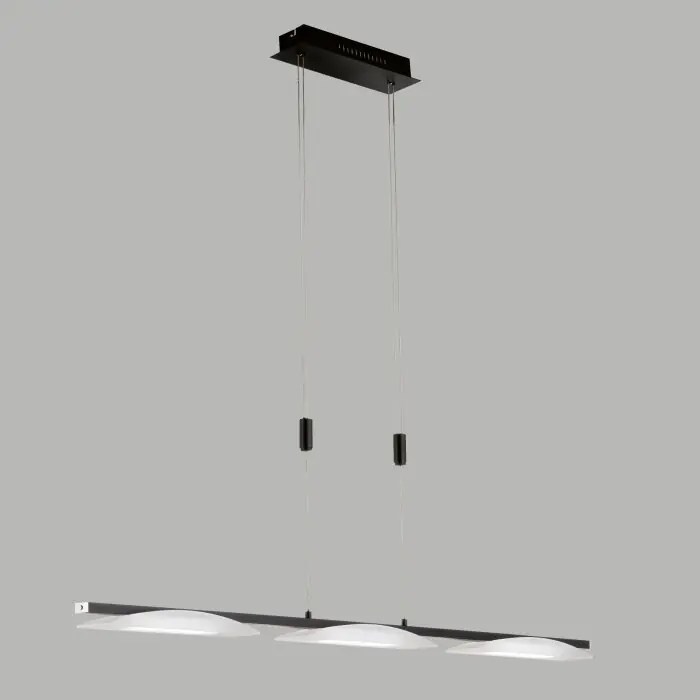 Gereduceerde Prijs Fischer & Honsel Kop Hanglamp LED Zwart, 3-lichts