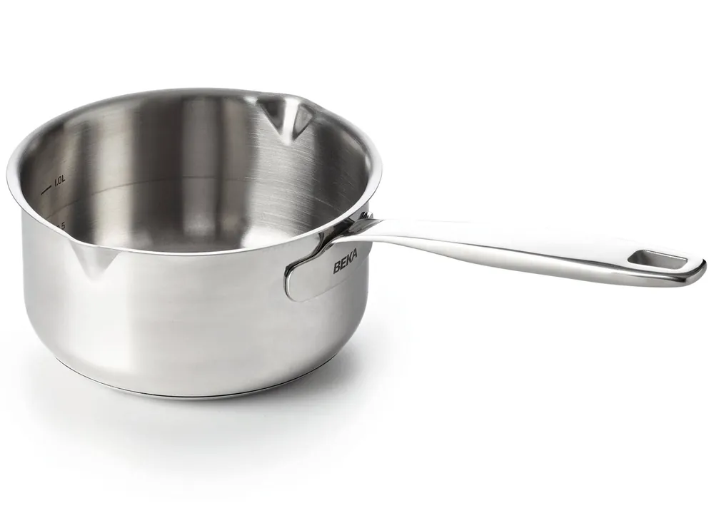 Betrouwbaar Beka Steelpan Maestro RVS met 2 giettuiten ø 16 cm / 1.6 liter - geschikt voor alle warmtebronnen