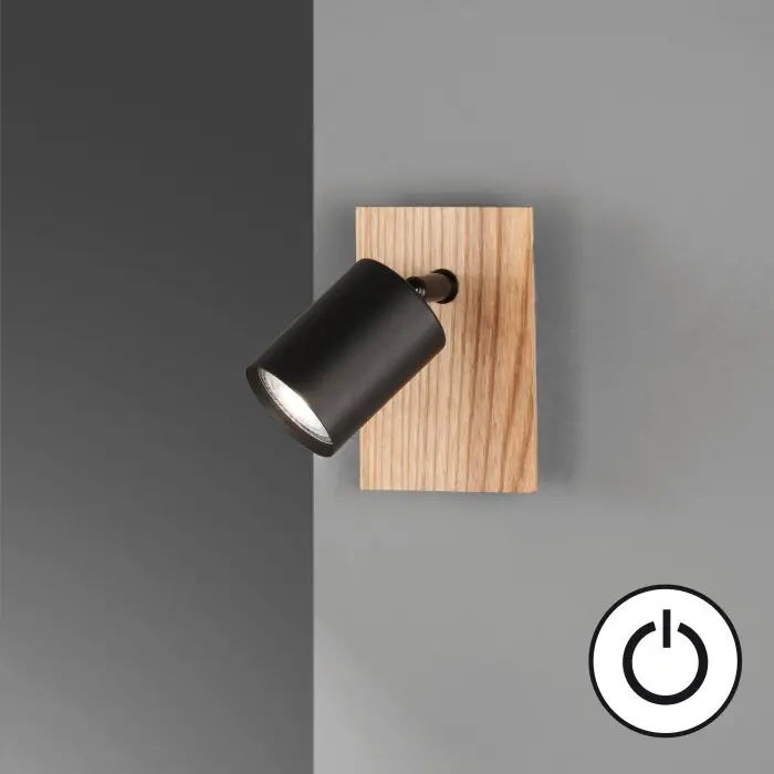 Fischer & Honsel Holton Muurlamp LED Zwart, 1-licht Shop Nu