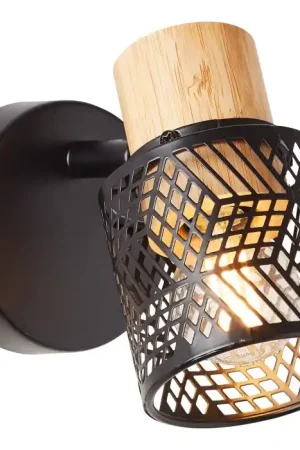 Brilliant Santy Muurlamp Zwart, 1-licht Goedkoop
