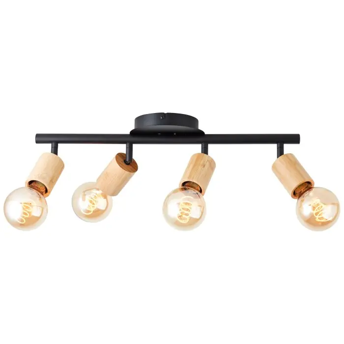Op = Op Brilliant Tiffany Plafondlamp Natuurlijke kleuren, Zwart, 4-lichts